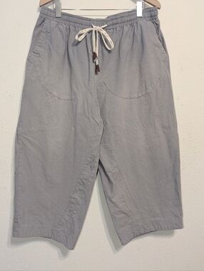 Kidoriman Pants Mens 3xl Gray 100% Cotton Drawstring Waist Baggy Japan Casual